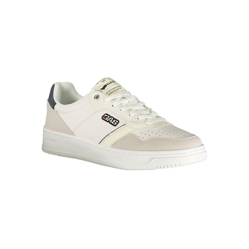 Gas White Polyester Men Sneaker