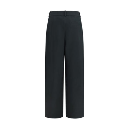 Giorgio Armani Black Silk Casual Pants