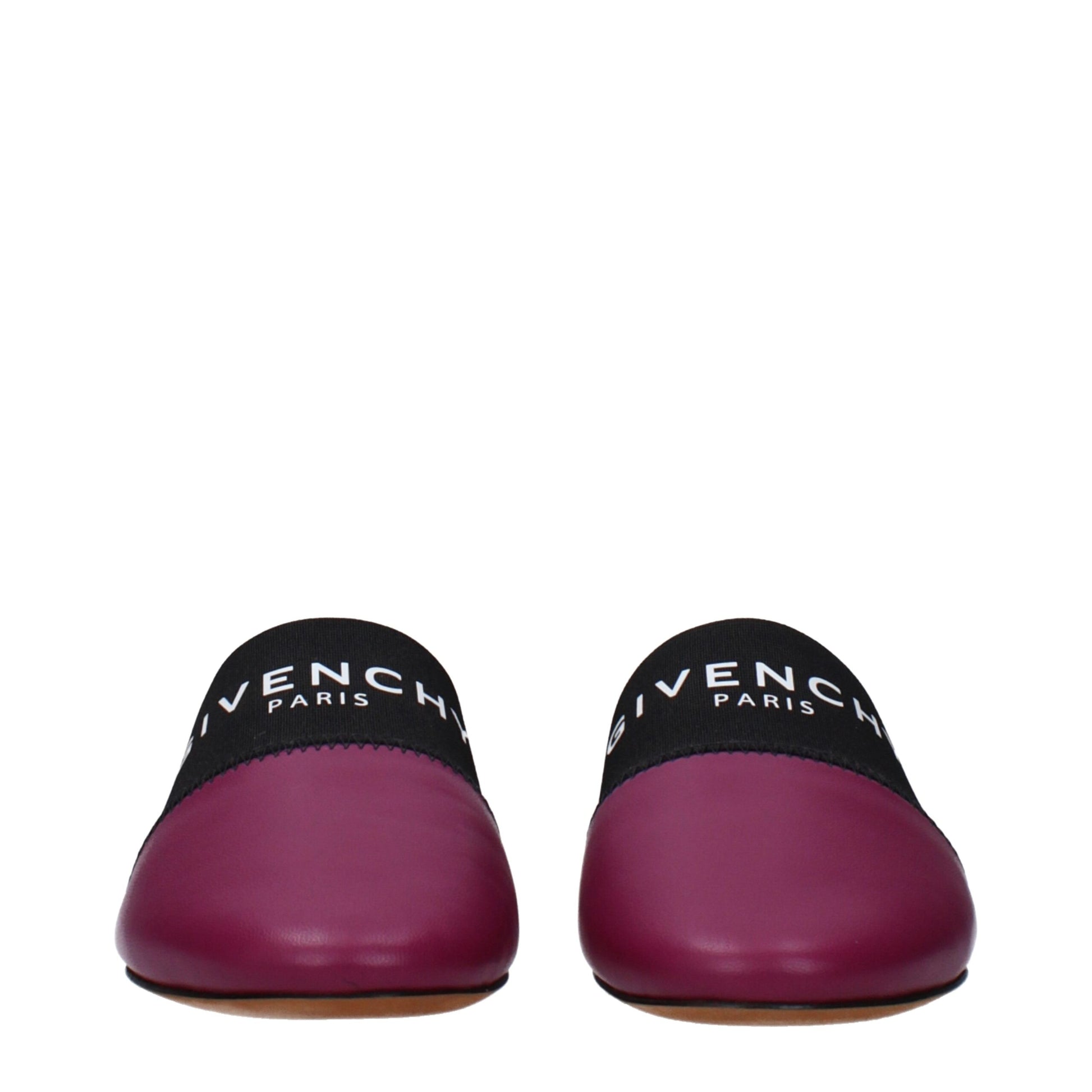 Givenchy Purple Leather Slippers Sandals
