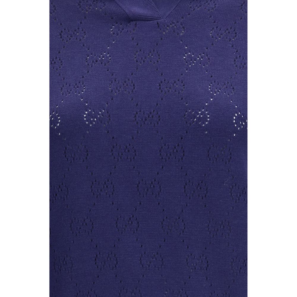 Gucci Blue Silk Top