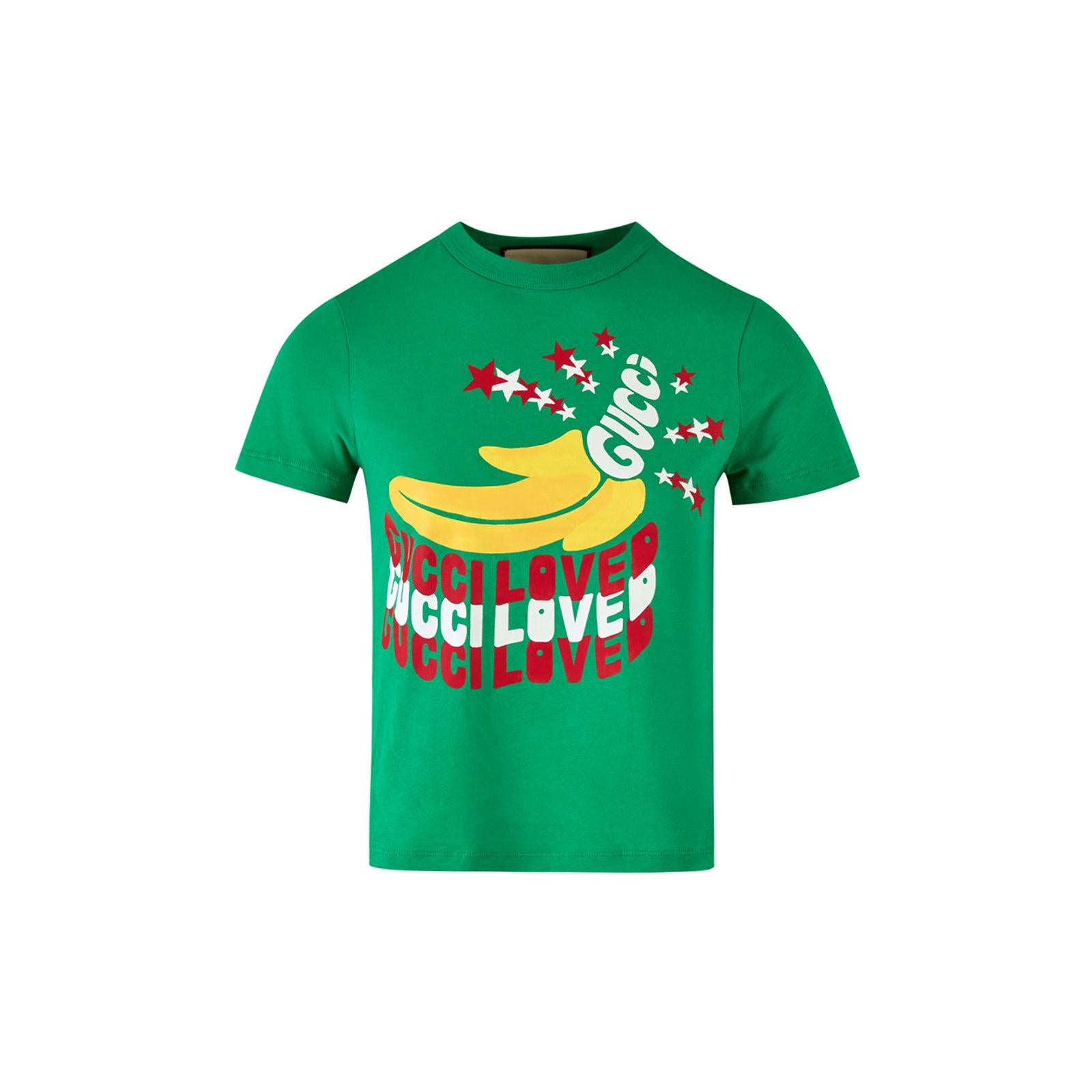 Gucci Green Cotton Logo T-Shirt