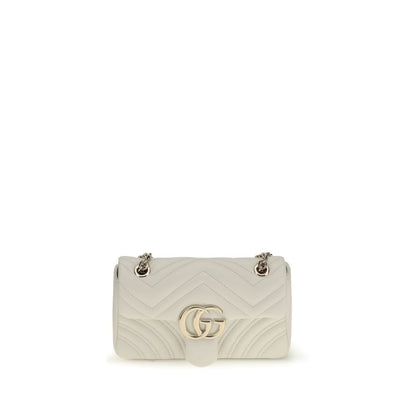 Gucci White Calf Leather Bos Taurus Shoulder Bag
