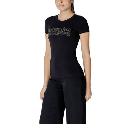 Guess Black Cotton T-Shirt