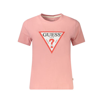 Guess Jeans Pink Cotton Tops & T-Shirt