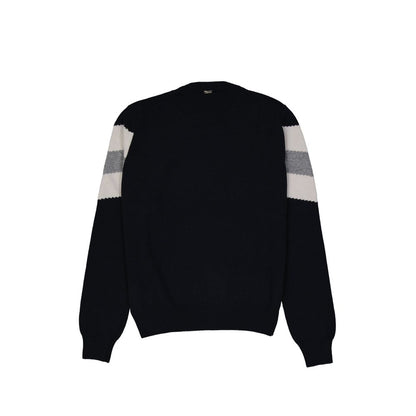 Herno Blue Wool Sweatshirt