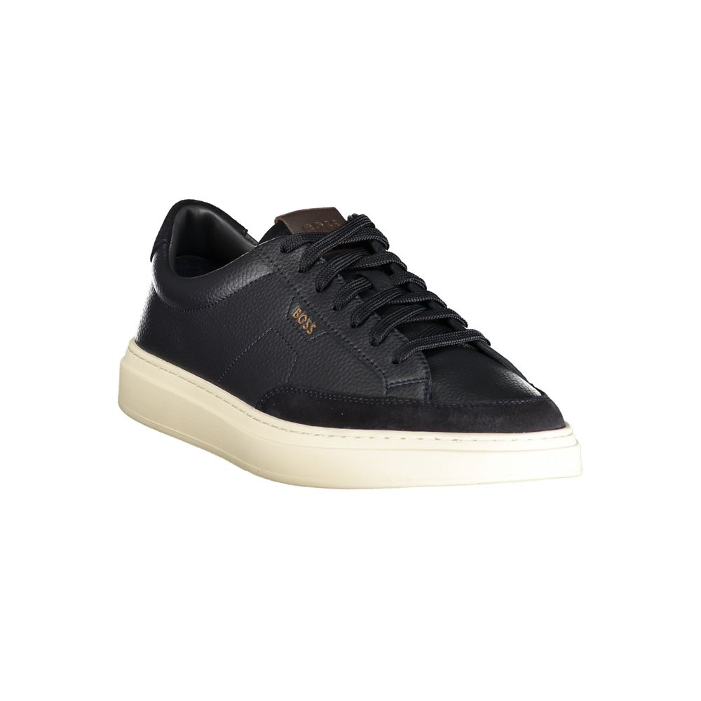 Hugo Boss Blue Leather Men's Sneakers
