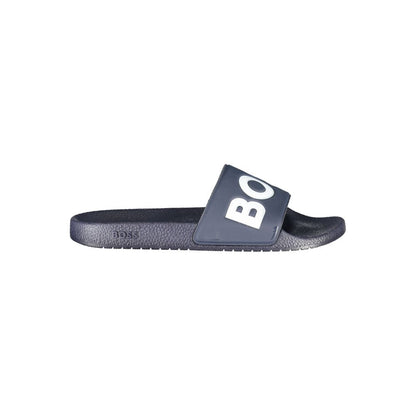 Hugo Boss Blue Polyurethane Men Slipper