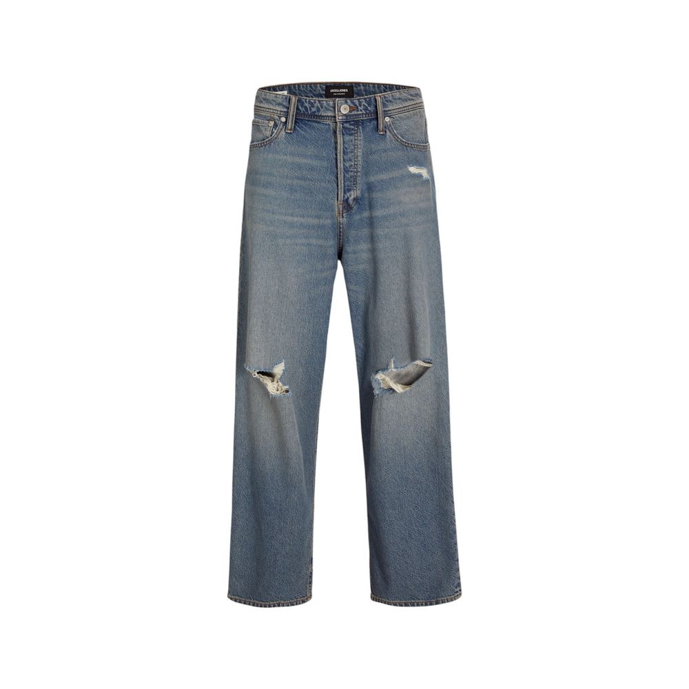 Jack Jones Blue Cotton Relaxed Fit Jean