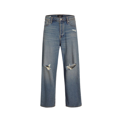 Jack Jones Blue Cotton Relaxed Fit Jean