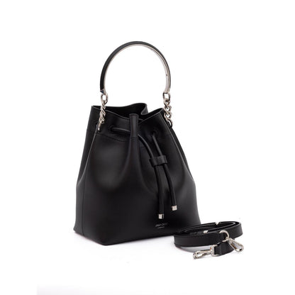 Jimmy Choo Black Bon Bon Leather Bucket