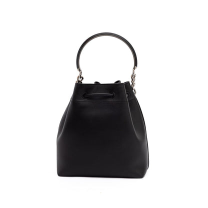 Jimmy Choo Black Bon Bon Leather Bucket