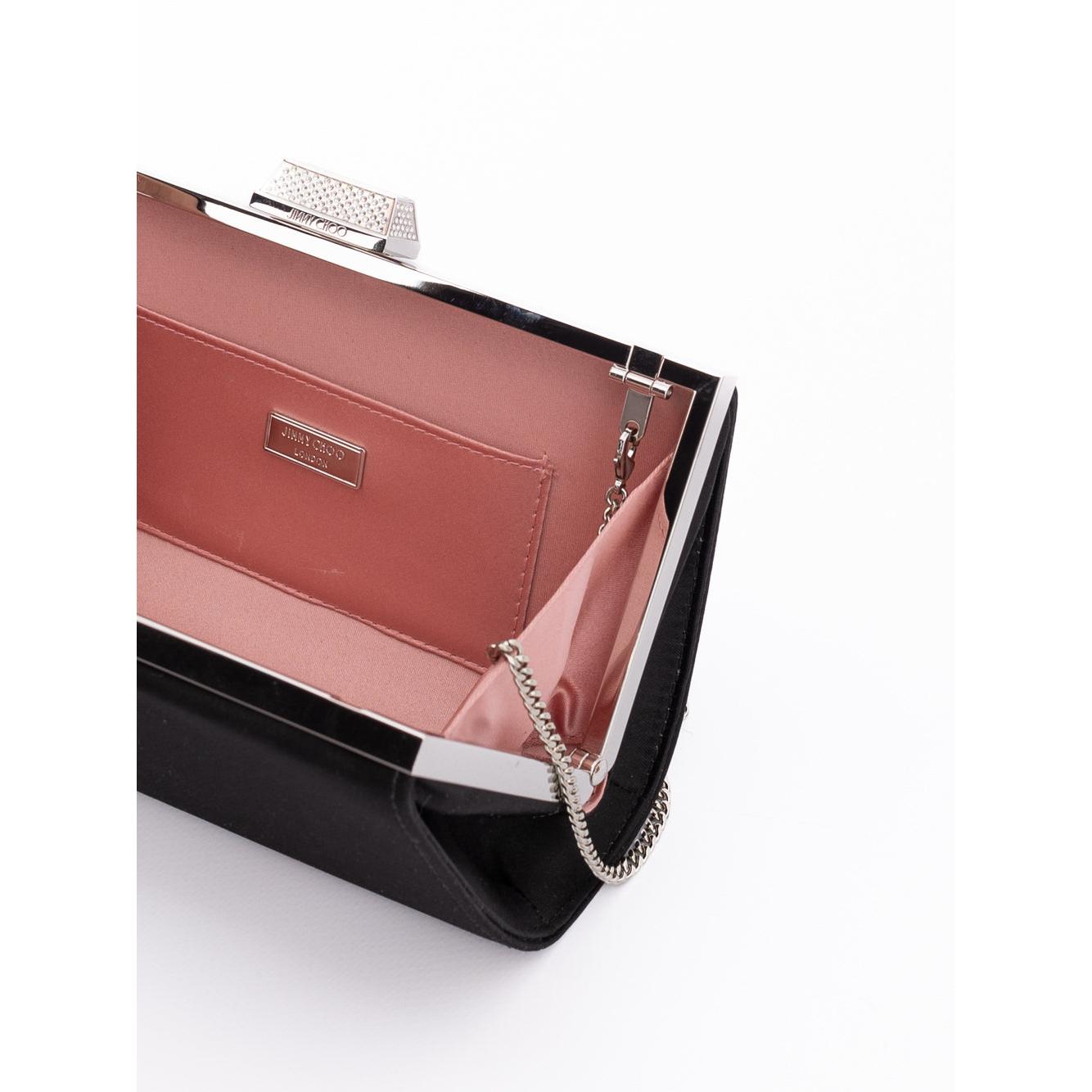 Jimmy Choo Black Satin Crossbody Bag
