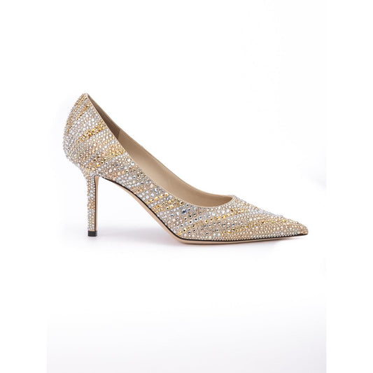 Jimmy Choo Gold Mix Crystal Love 85 Pumps