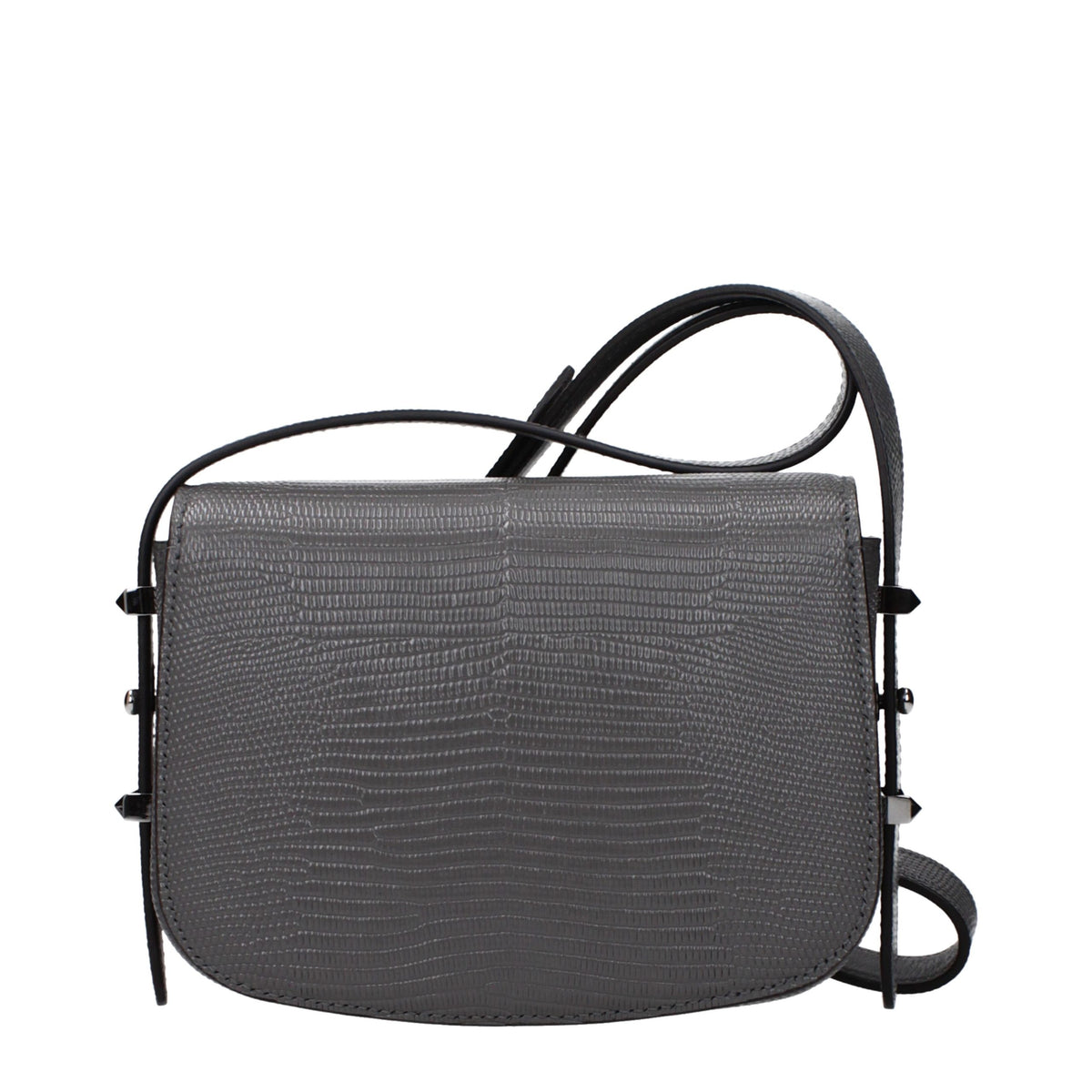 Jimmy Choo Gray Leather Shoulder Bag