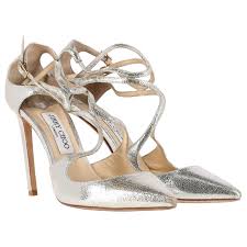 Jimmy Choo Lancer 100 Champagne Pump Heels (Lagersalg)