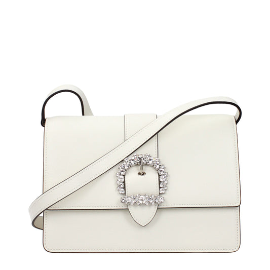 Jimmy Choo White Leather Crossbody Bag