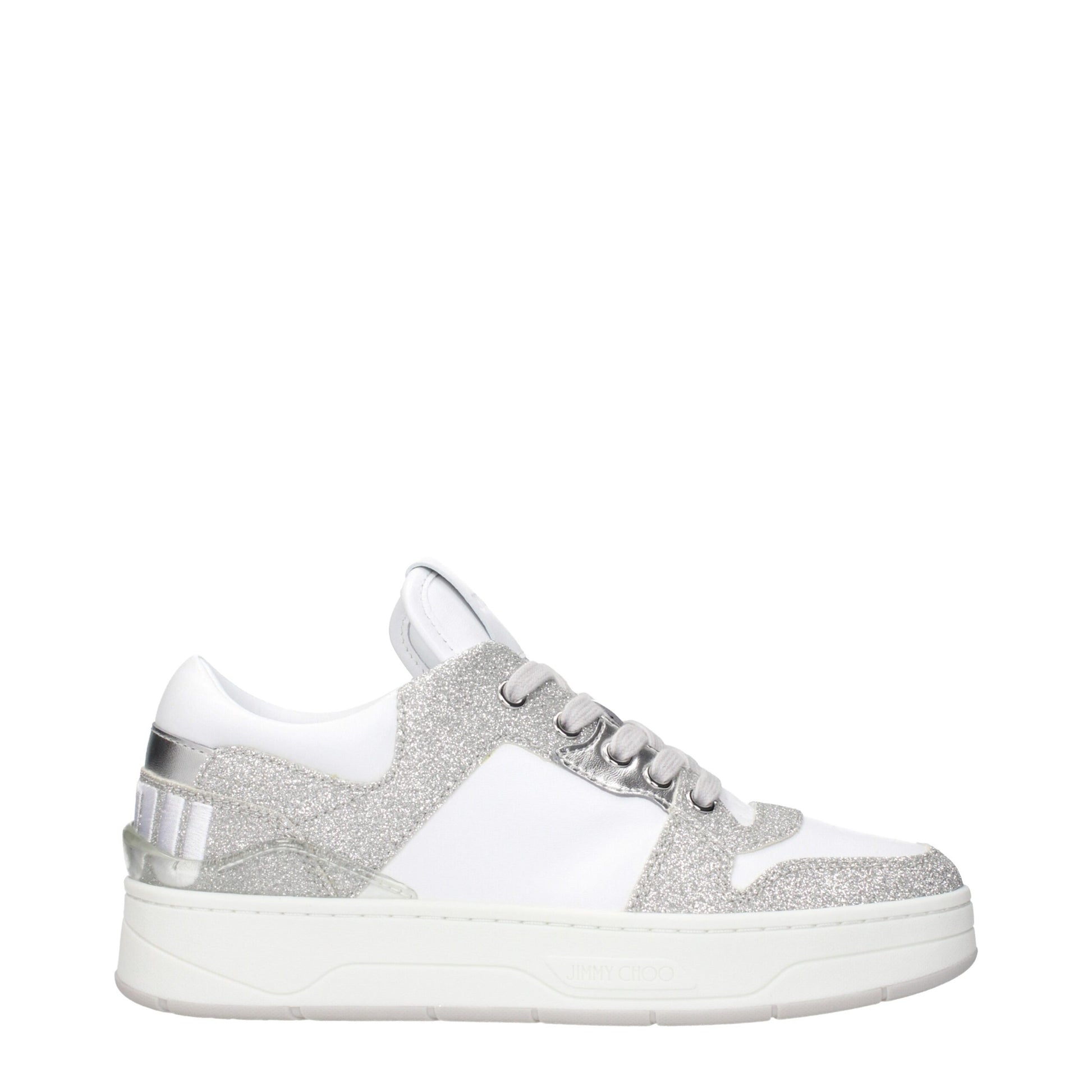 Jimmy Choo White Leather Low Top Sneakers