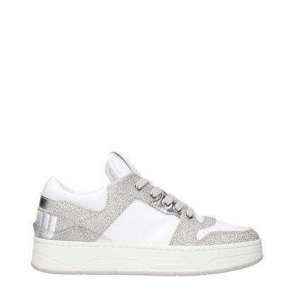 Jimmy Choo White Leather Low Top Sneakers