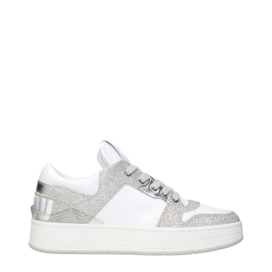 Jimmy Choo White Leather Low Top Sneakers