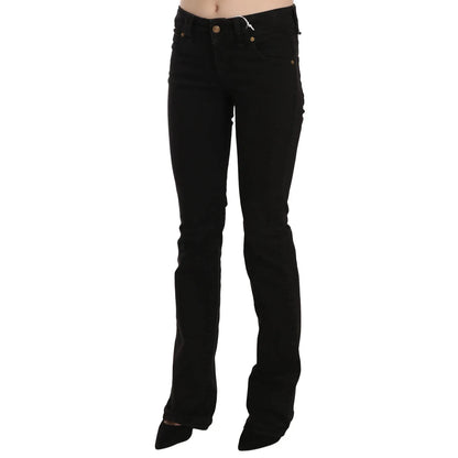 John Galliano Black Low Waist Slim Leg Skinny Denim Casual Pants Jeans
