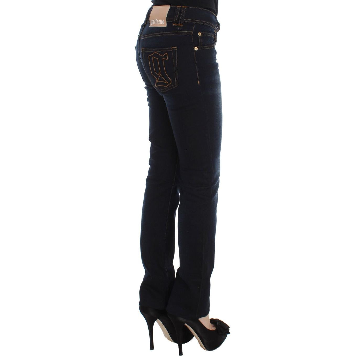 John Galliano Blue Wash Cotton Slim Fit Jeans