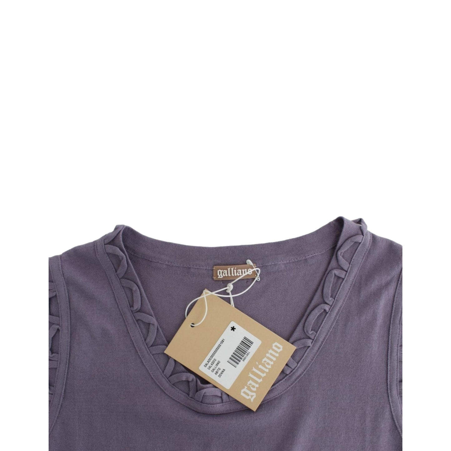 John Galliano Purple cotton jersey dress