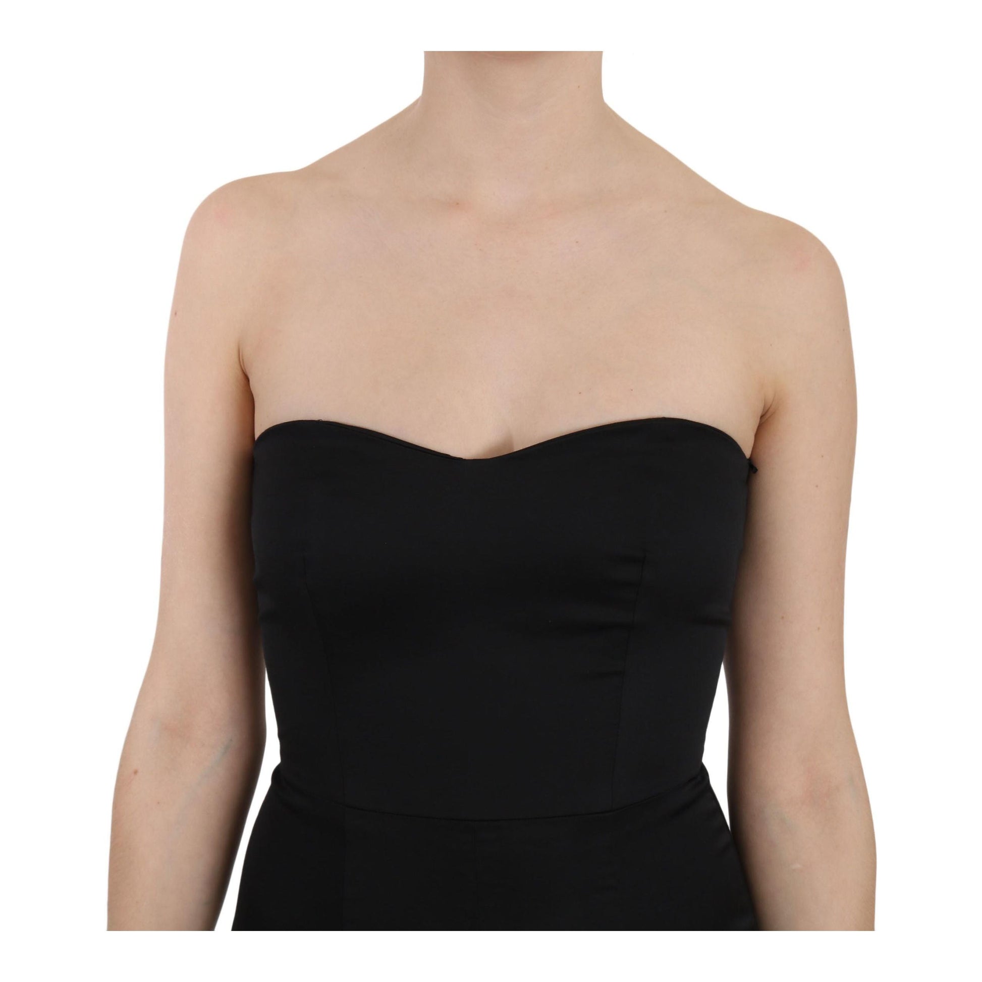 John Richmond Black Sequined Flare Ball Gown Dress
