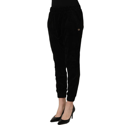 Juicy Couture Dark Gray Mid Waist Tapered Cropped Trouser Pants