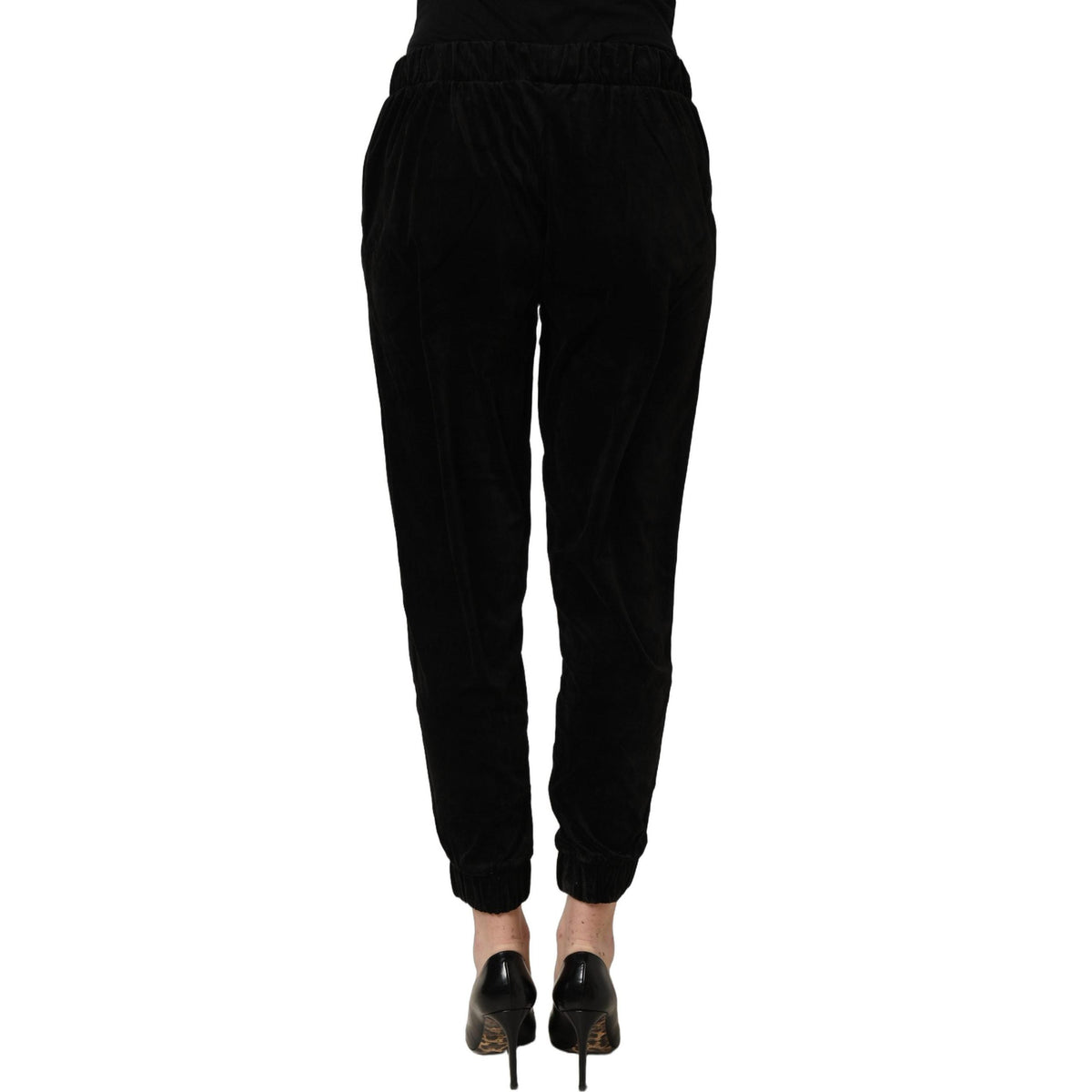 Juicy Couture Dark Gray Mid Waist Tapered Cropped Trouser Pants