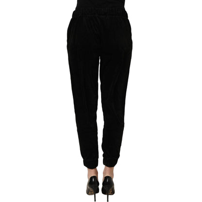 Juicy Couture Dark Gray Mid Waist Tapered Cropped Trouser Pants