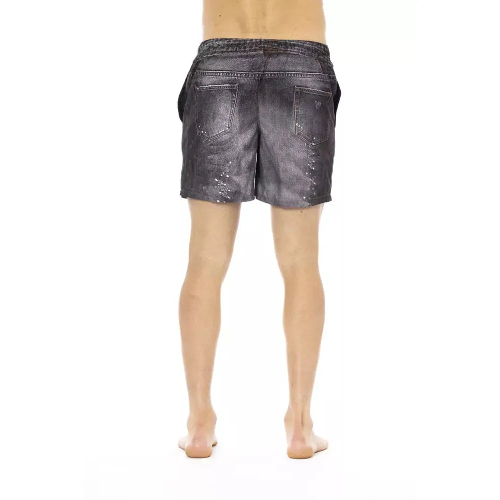 Just Cavalli Black Polyester Men's Swimwear Short