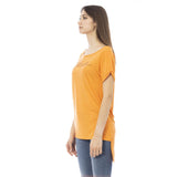 Just Cavalli Orange Bomuld Tops & T-Shirt-Modeoutlet