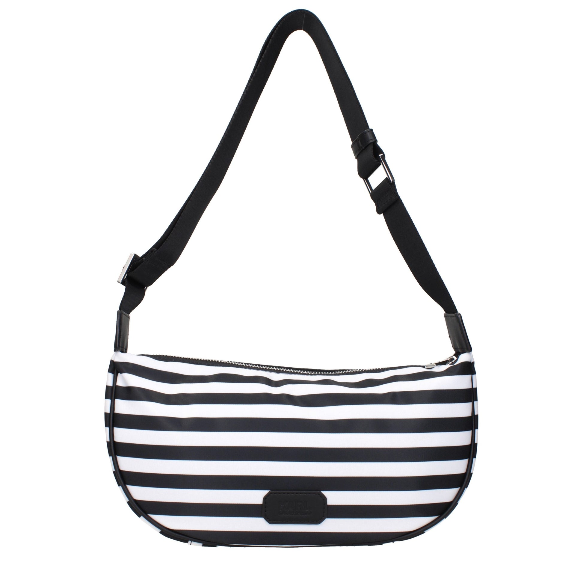 Karl Lagerfeld Black Fabric Crossbody Bag