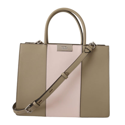 Karl Lagerfeld Sage Green Polyurethane Tote Shoulder Bag