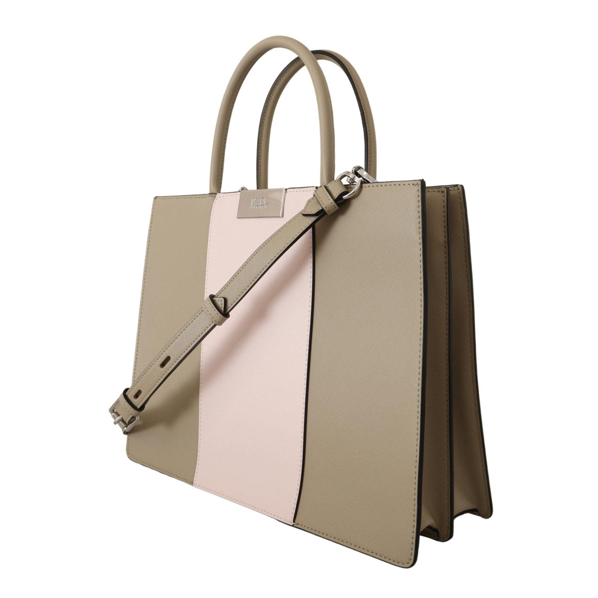 Karl Lagerfeld Sage Green Polyurethane Tote Shoulder Bag