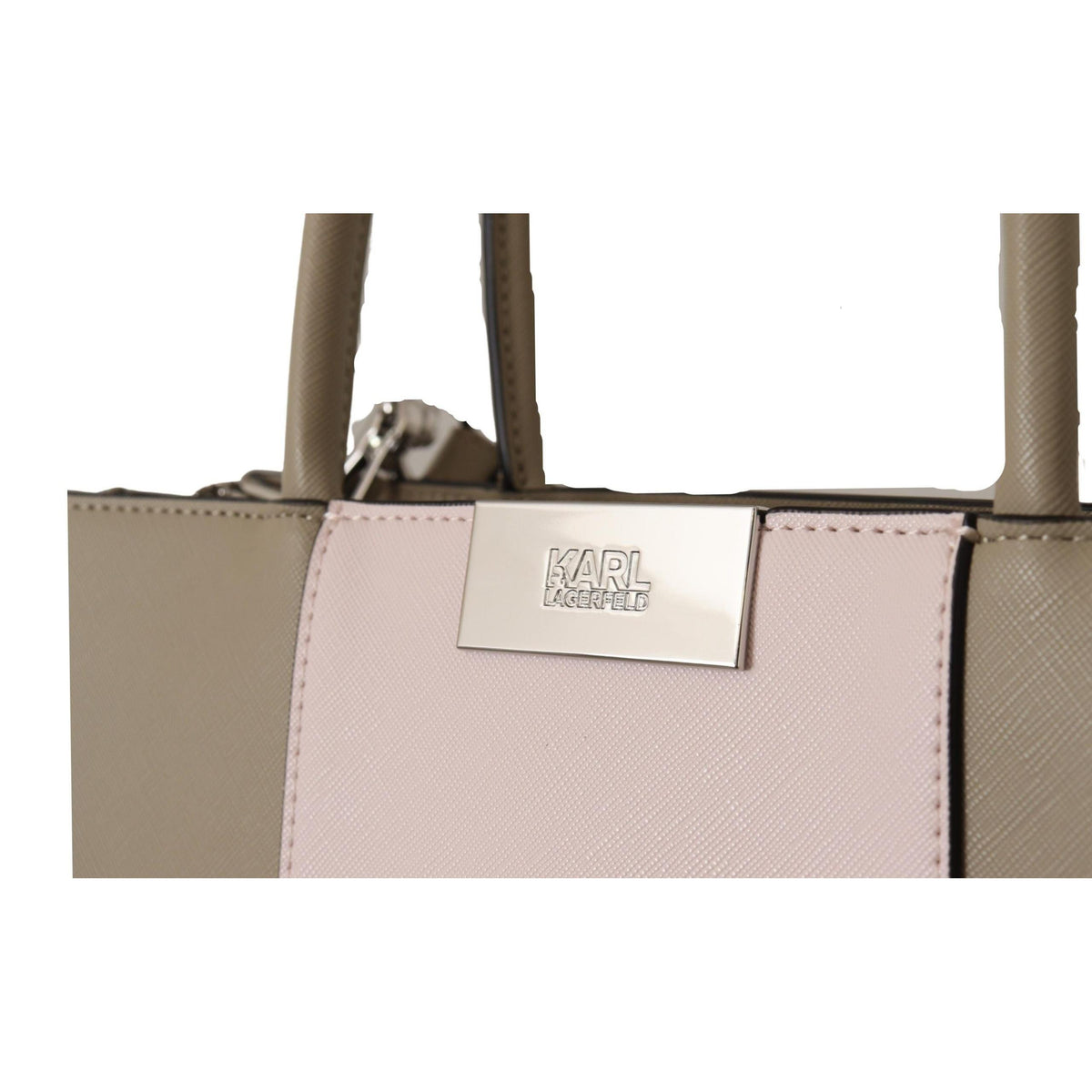 Karl Lagerfeld Sage Green Polyurethane Tote Shoulder Bag