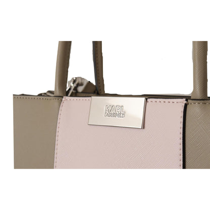 Karl Lagerfeld Sage Green Polyurethane Tote Shoulder Bag