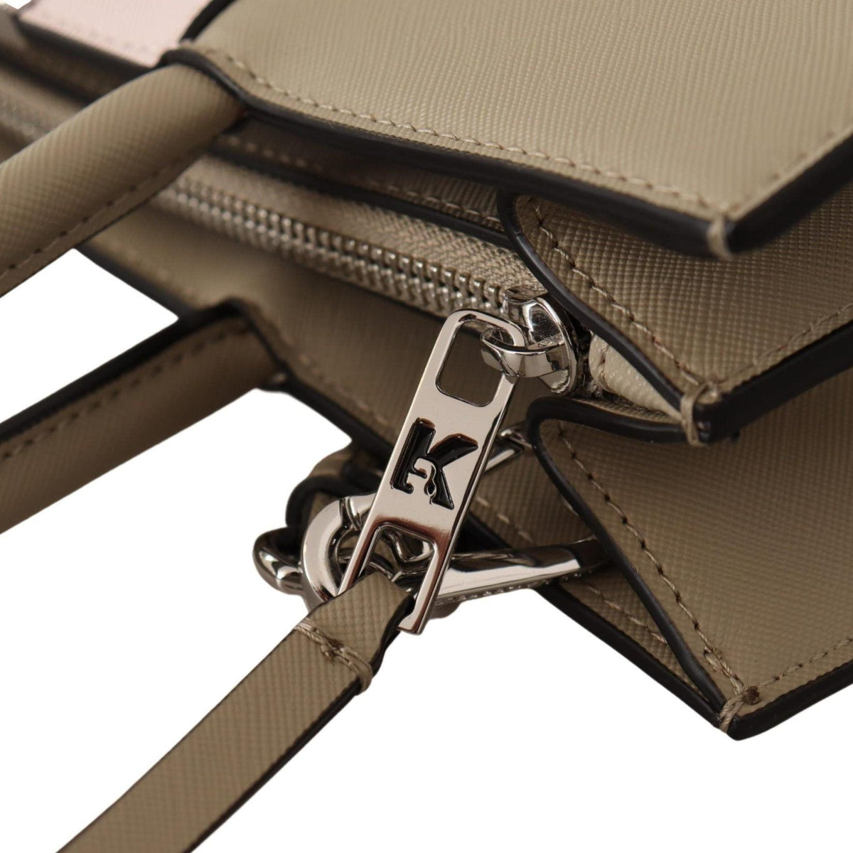 Karl Lagerfeld Sage Green Polyurethane Tote Shoulder Bag