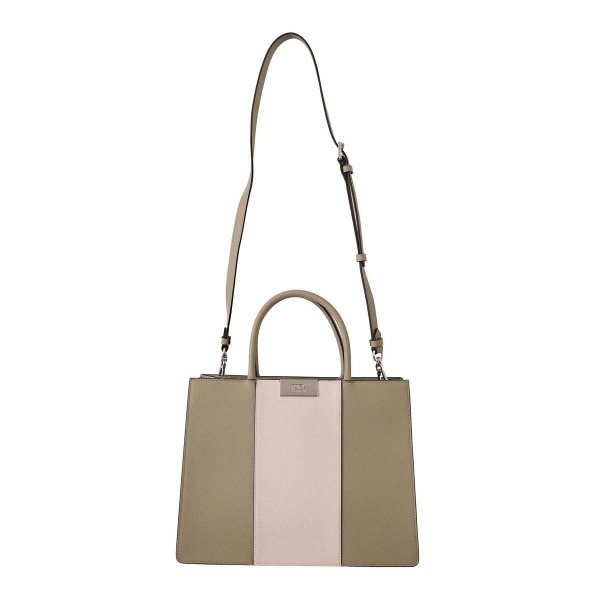Karl Lagerfeld Sage Green Polyurethane Tote Shoulder Bag