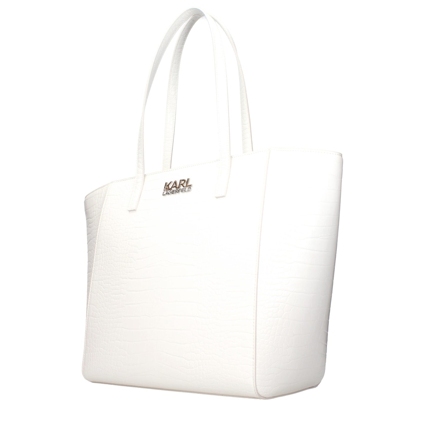 Karl Lagerfeld White Polyethylene Shoulder Bag
