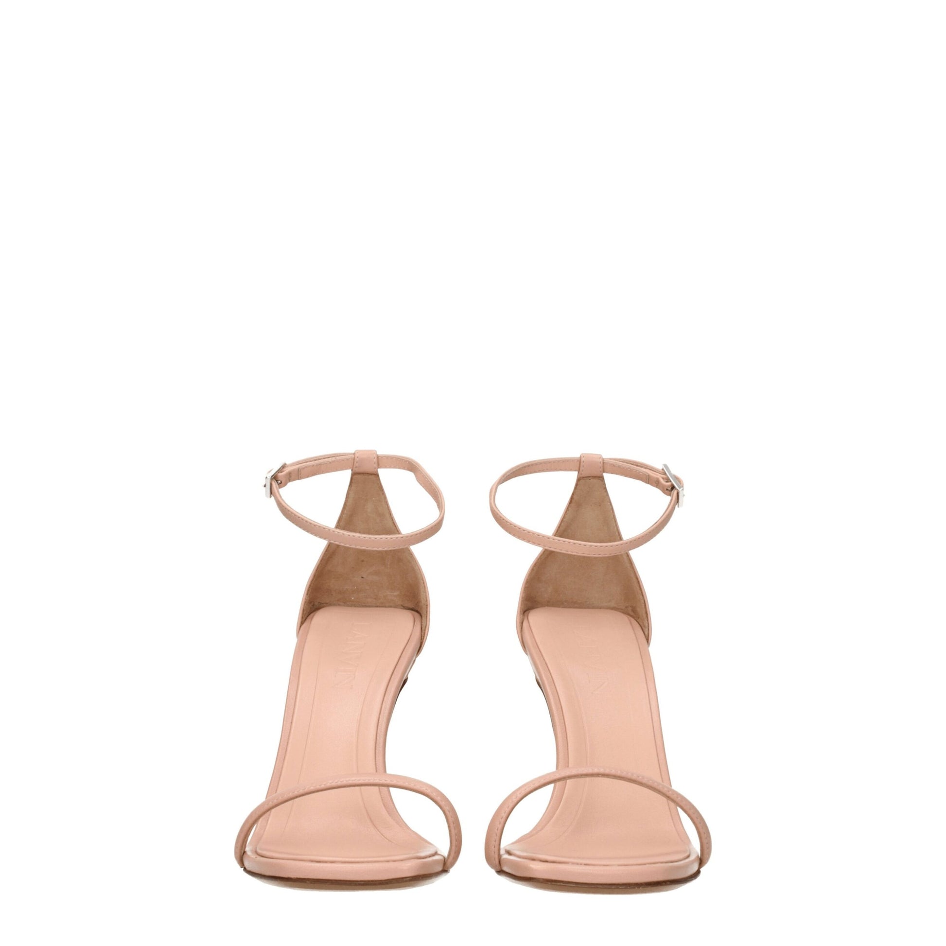 Lanvin Pink Leather Stiletto Heels Sandals