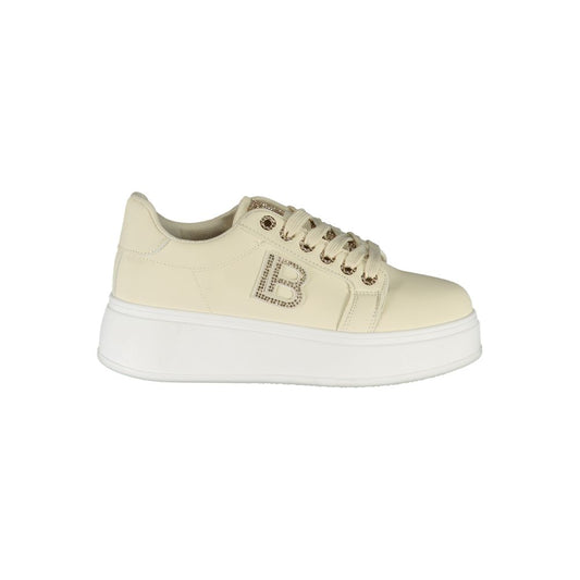 Laura Biagiotti Beige Polyester Women Sneakers