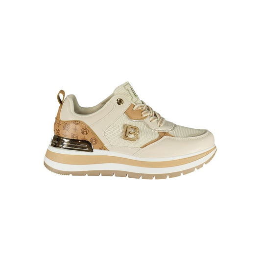 Laura Biagiotti Beige Polyurethane Women Sneaker