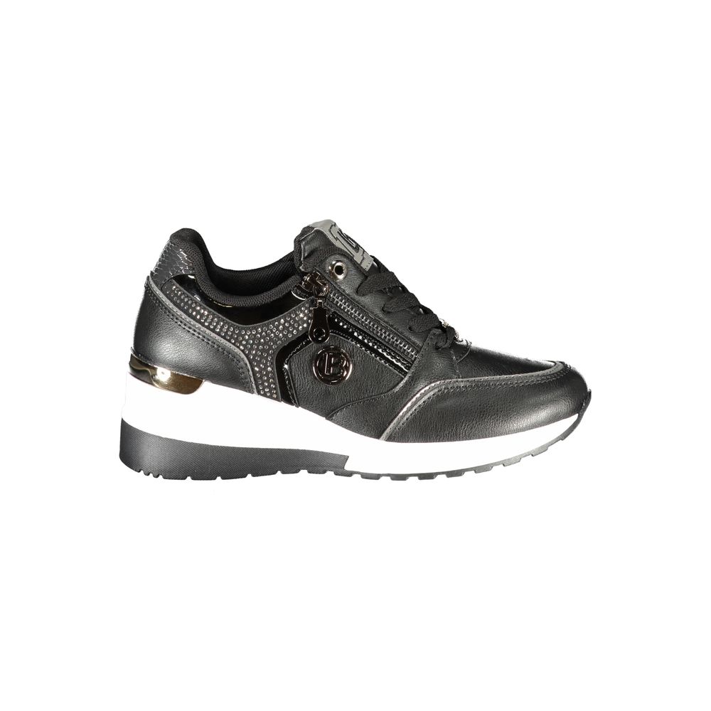 Laura Biagiotti Black Polyester Sneakers