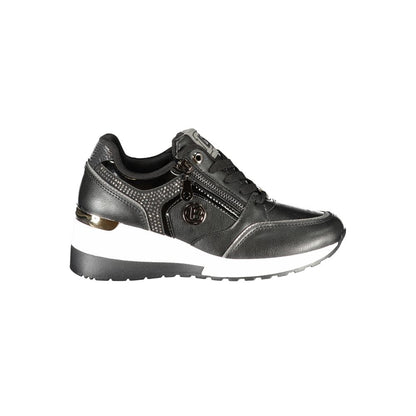 Laura Biagiotti Black Polyester Sneakers