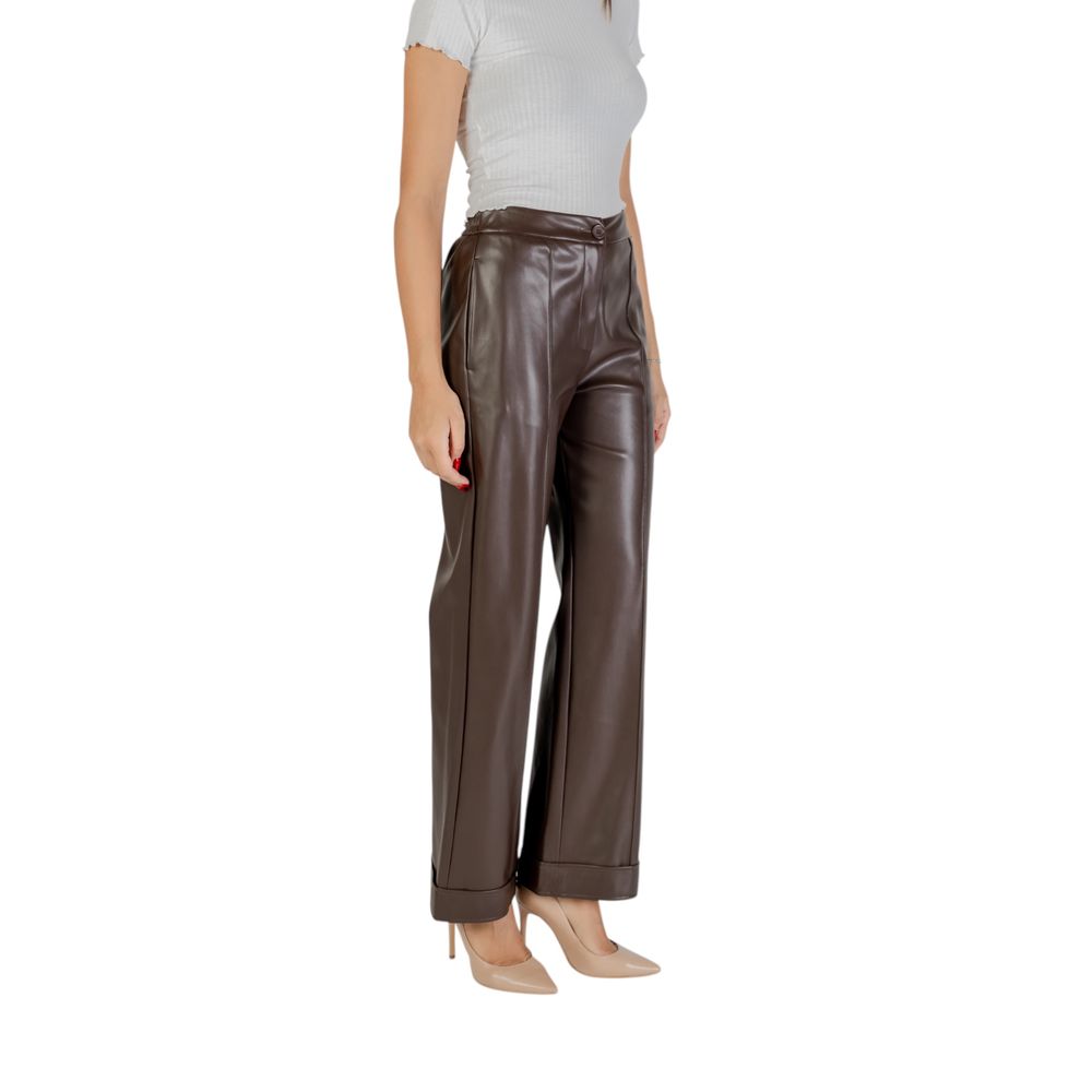 Liu Jo Brown Polyester Casual Pants