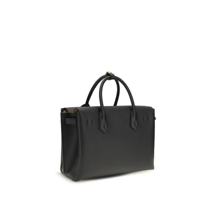 MCM Black Calf Leather Bos Taurus Handbag