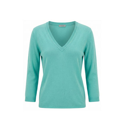 Malo Blue Cotton Women Sweater