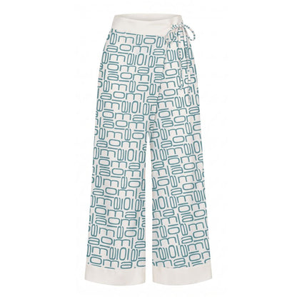 Malo Blue Silk Women's Pants