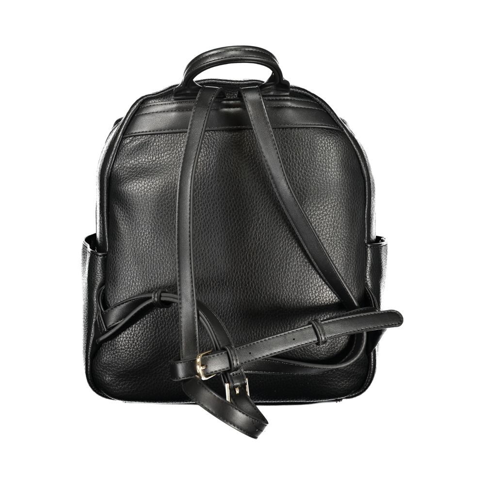 Mario Valentino Black Polyurethane Women Backpack